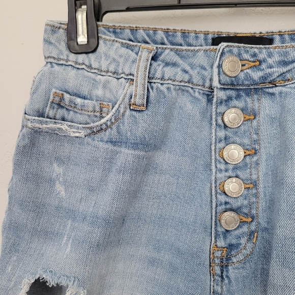 Vervet Ultra High Rise Shorts Women's XS Light Wash Denim Jean 5 Button Fly - Picture 7 of 7